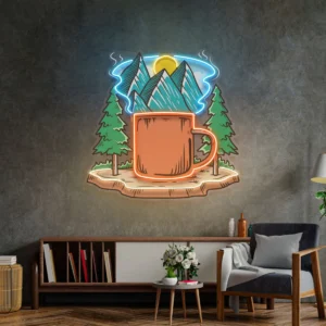 Cup of Nature UV Printed Neon light