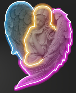 Angelic Wall UV Printed Neon light
